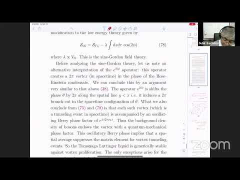 PHYSICS 268R: Quantum Phases of Matter: 21. Luttinger liquids (contd)