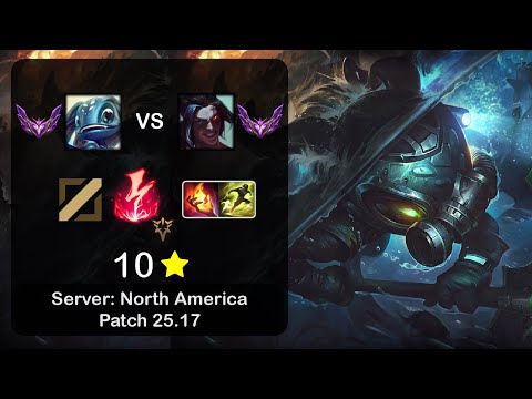 Fizz Mid vs Kayn - NA Master - Patch 25.17