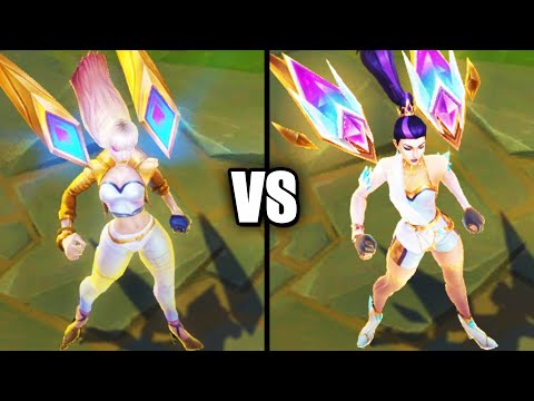 New Prestige KDA ALL OUT Kaisa vs Old Prestige KDA Kaisa Skins Comparison (League of Legends)