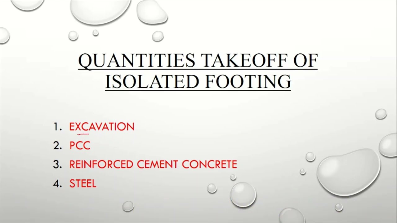 Isolated footing |BOQ|