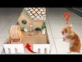 How to make a Hamster House | DIY Pet House | Rat House RAT with Garden, Playground