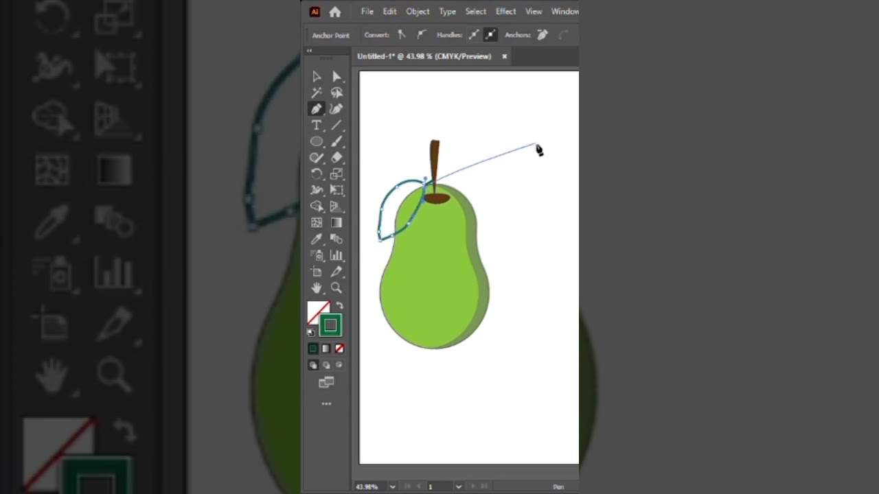 #adobeillustrator ; how to draw a vector fruit in illustrator