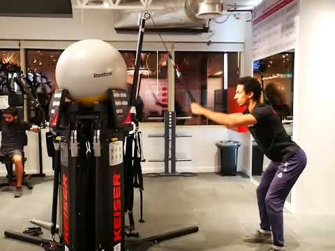 The Science Gym Exercise - Keiser straight Lat pull down (rope)