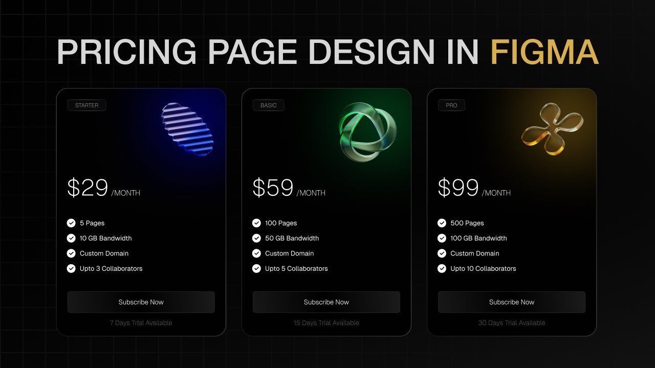 Pricing Page Design in Figma