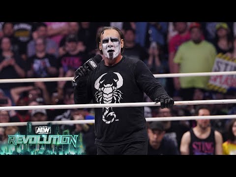 Sting Addresses The Crowd After Winning His Last Match At AEW Revolution