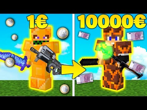 EQUIPAGGIAMENTO 10000€ vs 1€ - RICCA vs POVERA - Minecraft ITA