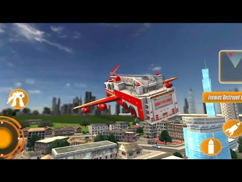 Flying Firefighter Truck transform Robot Game || All Games: The Playing Studio ||