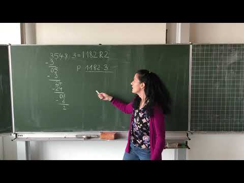 Video 6 (Klasse 4):  Schriftliches Dividieren mit Probe (auch bei Restaufgaben)