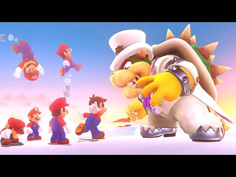 Mario CLONE Army VS All BOSSES!   (Super Mario Odyssey Boss Rush Challenge)