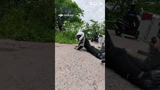 The brutal reality of mountain twisties. Luckily I'm okay! 🙏 #closecall #womenwhoride