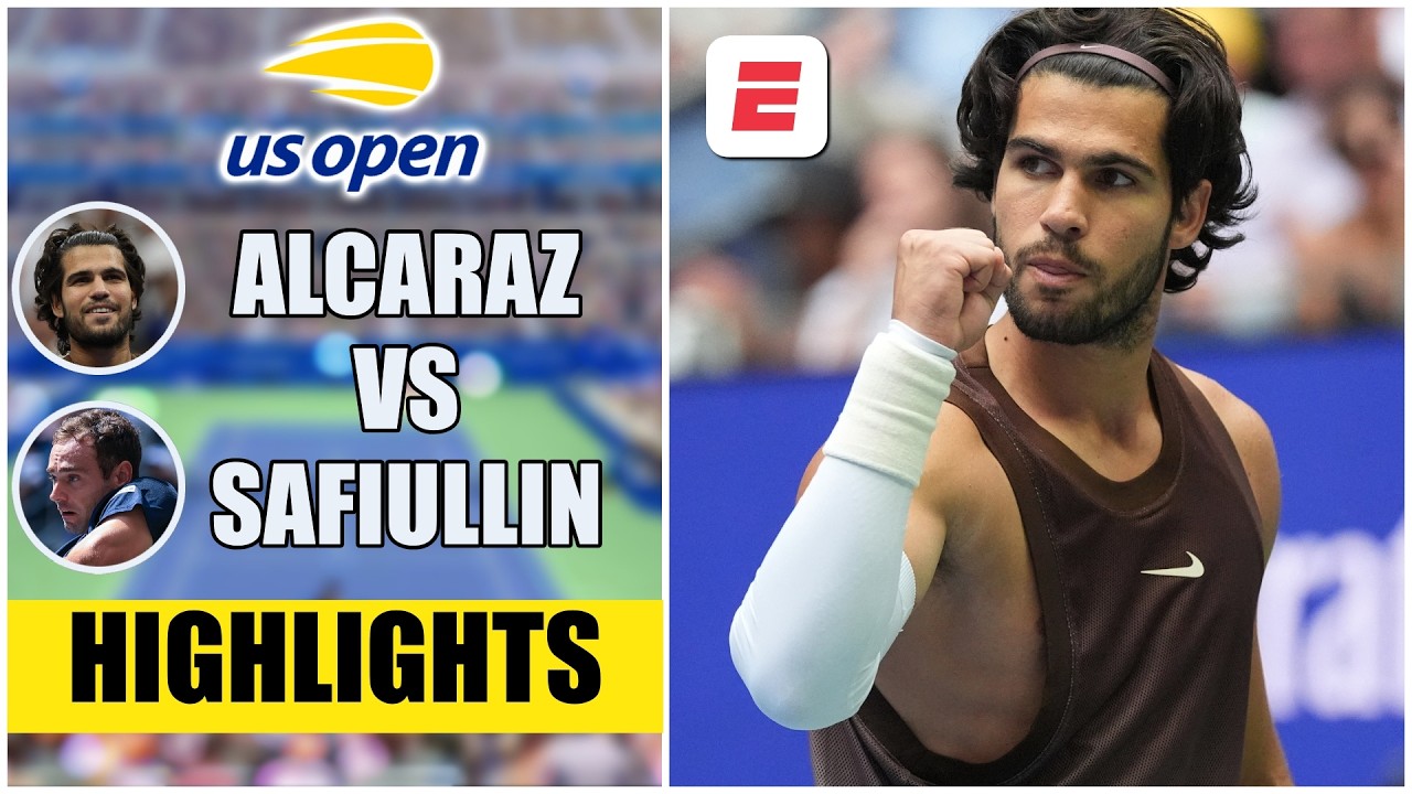 Carlos Alcaraz vs Roman Safiullin | US OPEN 2026 | First Round | Highlights | Resumen