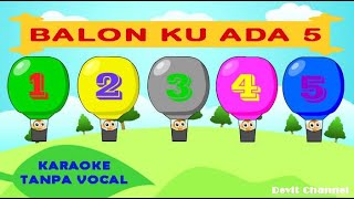 Download lagu Animasi   Instrumen Lagu Balon Ku Ada Lima (5)🎶Lyrics~KARAOKE TANPA VOCAL🎤 mp3