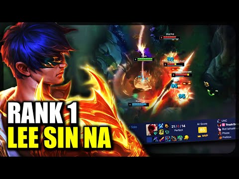 RANK 1 LEE SIN - THE PERFECT LEE SIN GAME (21 KILLS)