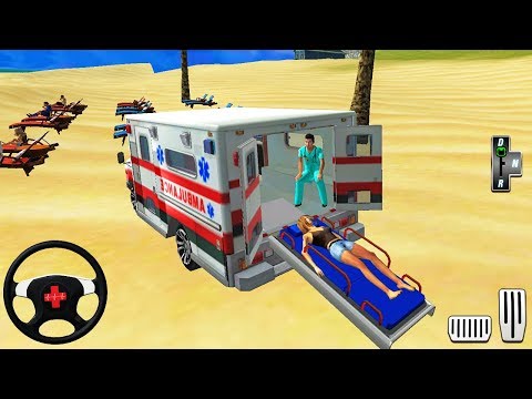 NY City Ambulance Driver Simulator #10 - Coast Guard Beach Rescue -  Android Gameplay
