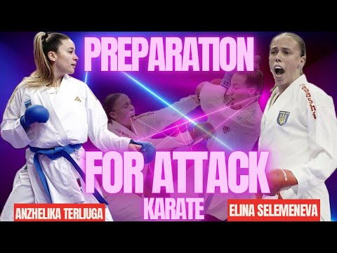 Preparation for attack karate wkf ANZHELIKA TERLIUGA & SIELIEMIENIEVA ELINA karate lesson