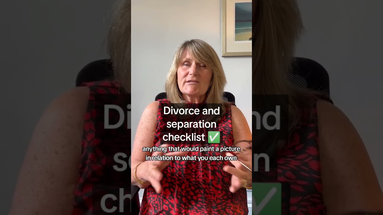 Divorce and separation checklist
