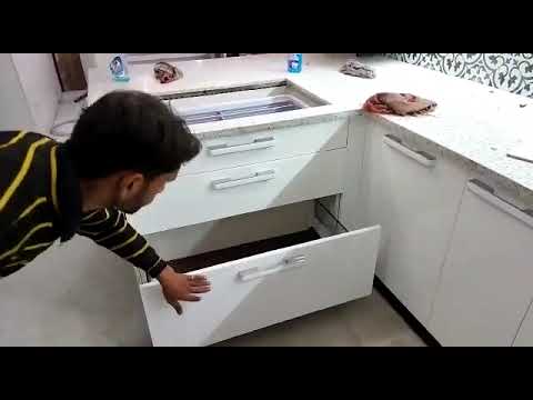 L Shape Modular Kitchen Designing Service