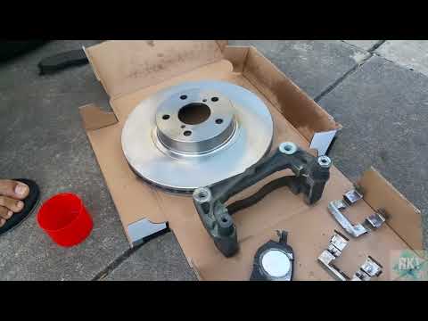 How to Replace front brake rotors and pads in subaru