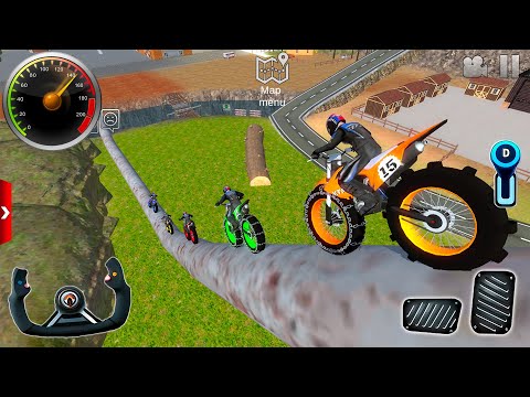 Mega Ramp Bike Racing Simulator 3D #2 - Off-Road Motocross Dirt Bike Stunt Racer - Android Gameplay