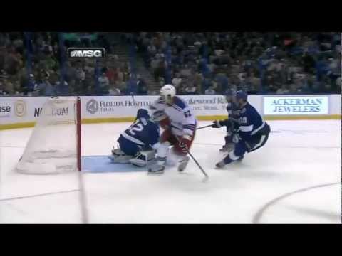 Carl Hagelin Poke check Goal (NY Rangers vs Tampa Bay Lightning, Feb 2, 2013) NHL HD