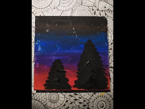 Leinwand Bild mit Acrylfarben malen_Farbverlaufhintergrund