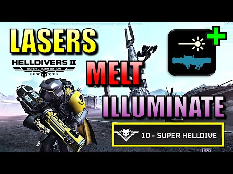 4 LASERS vs. THE ILLUMINATE (yes...they melt) - Helldivers 2 Laser Build TESTED on MAX DIFFICULTY