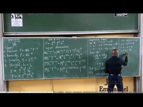 Dimensional Analysis 1 #dimensionalanalysis #jonahemmanuel