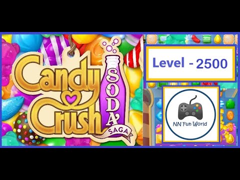 Candy Crush Soda Saga Level 2500 Win with Coloring candy and fish army get 3 Stars and 175K+ Score