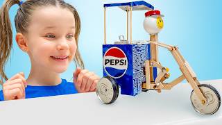Craft DIY Toys with Dad | Kids Learn to Sort & Recycle