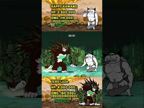 The Battle Cats : Zero Luza vs Kappy Kawano  #shotrs #bcu #thebattlecats