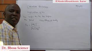 Chemical equilibrium and equilibriun constant Kc by Dr Bbosa Science