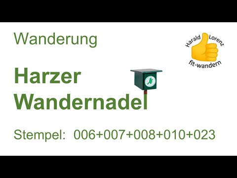 Harzer Wandernadel: Stempel 006, 007, 008, 010, 023