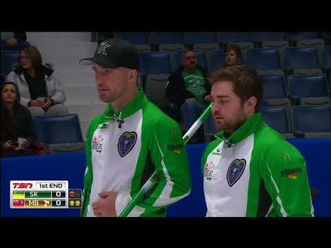 Laycock (SK) vs. Carruthers (MB) - 2018 Tim Hortons Brier - Draw 3