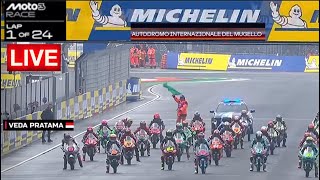 Download lagu 🔴 Live Race moto3 | motoGP Mugello Italia 🔴 Berjuang Cetak Sejarah‼️Veda Ega Pratama Start P13  mp3