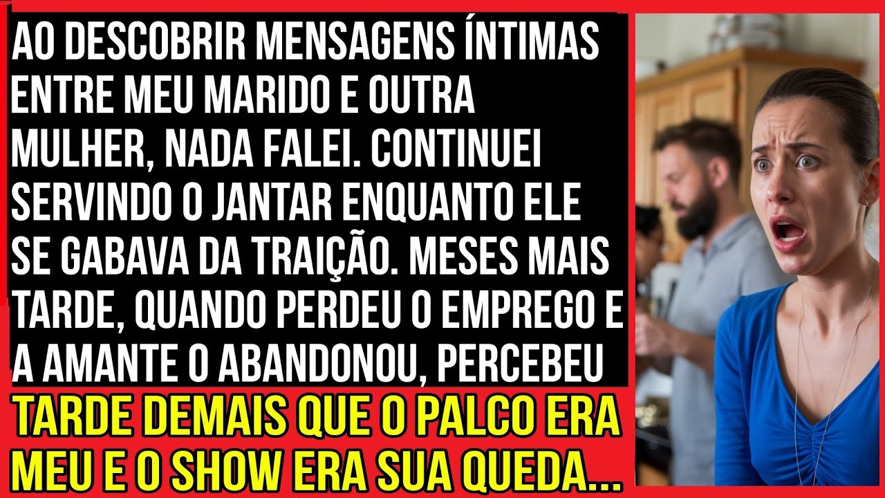 Ao descobrir mensagens íntimas entre meu marido e outra mulher, nada falei. Continuei servindo...