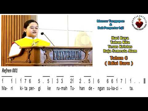 Mazmur Tanggapan & BPI (Baru) | HR Tuhan Kita Yesus Kristus Raja Semesta Alam (C) | 23 November 2025