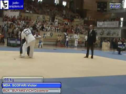 Judo 2009 Koper: Scofari (MDA) - Buyakevich (BLR) [-66kg].