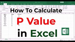 How to Calculate P value in Excel | Perform P Value in Microsoft Excel | Hypothesis Testing