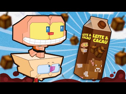 Capa de Mongo e Drongo encontram uma VACA no MINECRAFT - Em busca do Achocolatado perfeito! 🍫☕
