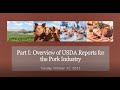 USDA Pork LMR Fall Webinar Series Part 1 Overview Of USDA Reports For The Pork Industry