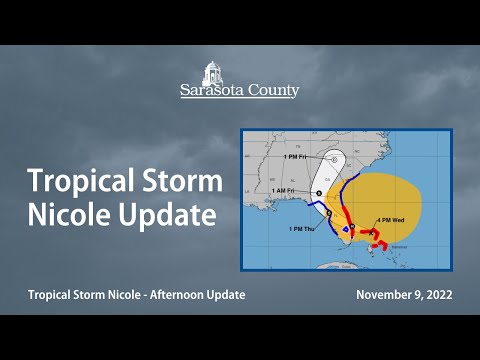 Tropical Storm Nicole - Afternoon Update: Nov. 9, 2022