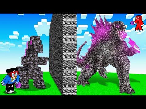I TROLLED HASAN IN A BUILD BATTLE WITH GODZILLA !! - Minecraft"