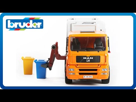 Bruder Man Side Loading Garbage Truck