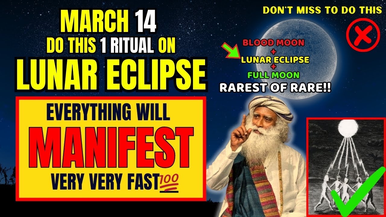 ✅March(9-14) Total LUNAR ECLIPSE Portal Is Open For Huge Abundance | Manifest Miracles!