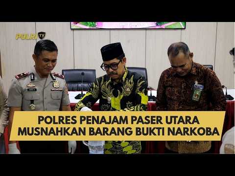 POLRES PENAJAM PASER UTARA MUSNAHKAN BARANG BUKTI NARKOBA