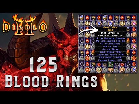 Crafting 125 Melee Blood Rings in Diablo 2 - Upgrades for my melee characters?