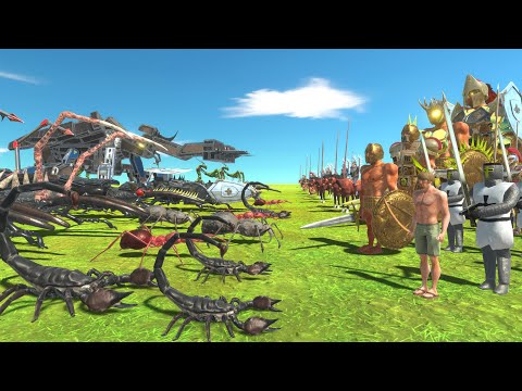 Beetle War - Beetle of Evolution VS Achilles Team - Animal Revolt Battle Simulator