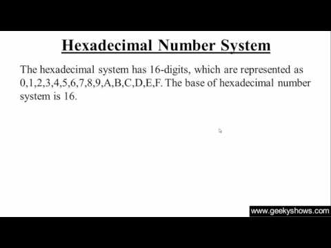 Hexadecimal Number System Hindi