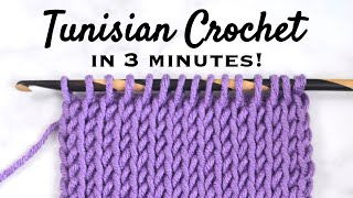 Tunisian Crochet In 3 Minutes! | Beginner Series