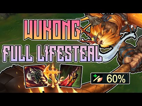SEASON 11 WUKONG | FULL LIFESTEAL BUILD | GETTING FULL HP FROM ONE ABILITY | League of Legends